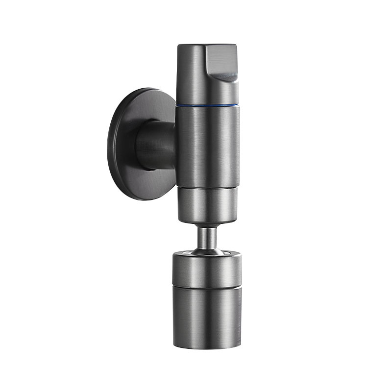 Gun-gray all-copper mop, extended splash-proof faucet, mini wall-mounted faucet for household balcony laundry sink, universal Item Picture