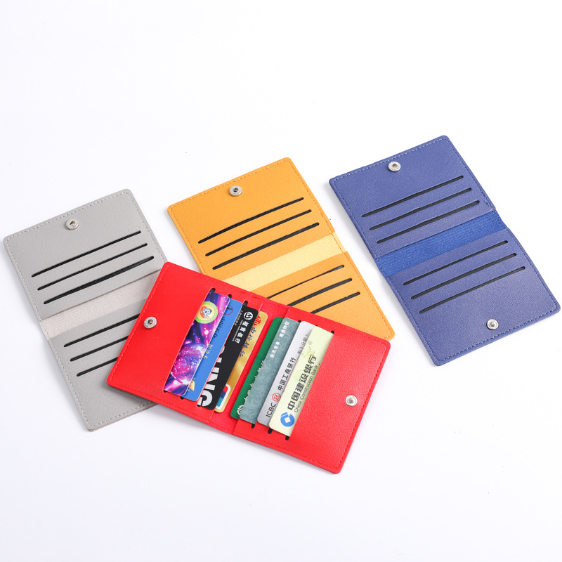 Card holder driver's license, small wallet, women's card case, ultra-thin and compact, simple and thin bank certificate, anti-demagnetization card holder details Picture