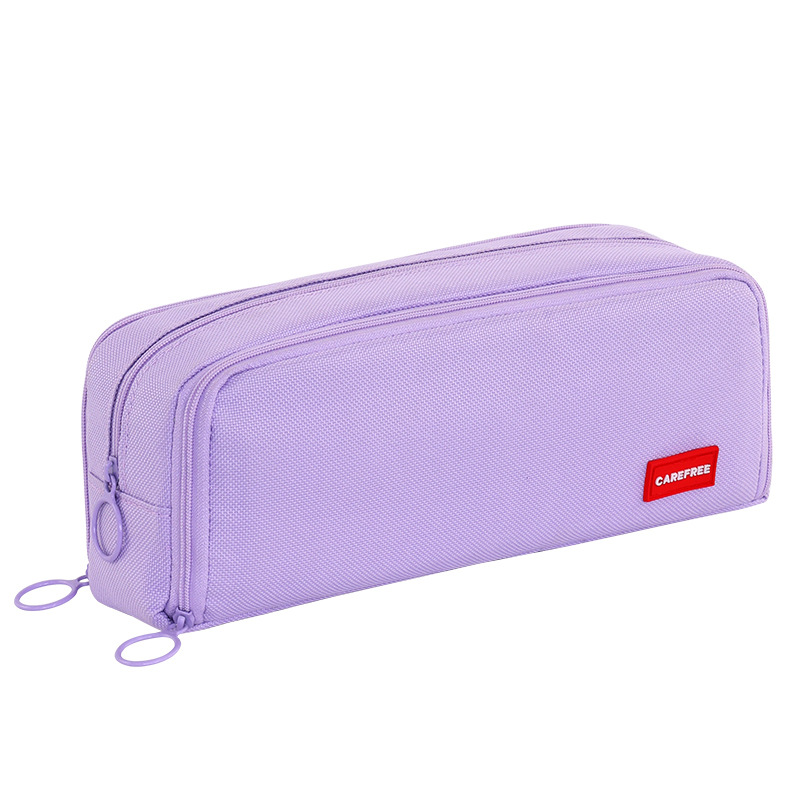 Amazon's best-selling three-window simple large-capacity pencil case for girls, high appearance level pencil case, junior high school student stationery box Item Picture