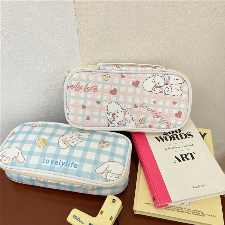 Cute, ins, simple little dog stationery box, high appearance level, creative large-capacity student pen case, multi-functional storage bag Specification drawing