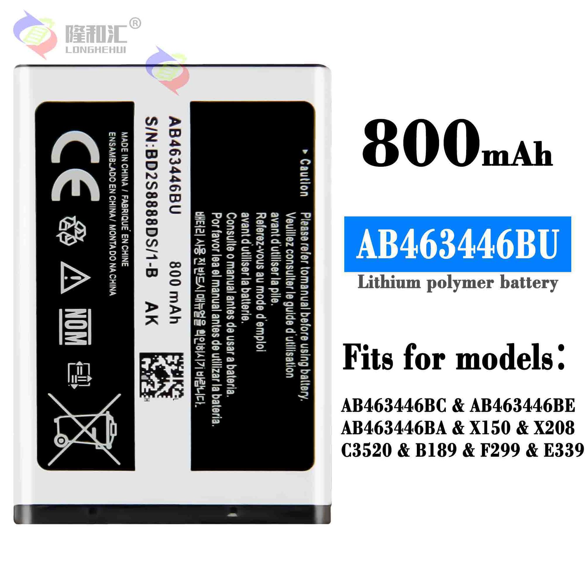 Suitable for external AB463446BU mobile phone batteries of Samsung X150/X208/C3520 full figure