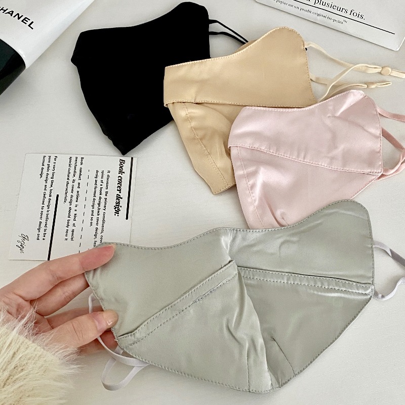 Light and thin summer silk mulberry silk sun protection mask for going out to block ultraviolet rays, face mask with eye protection corners, soft face mask for women Application Scenario