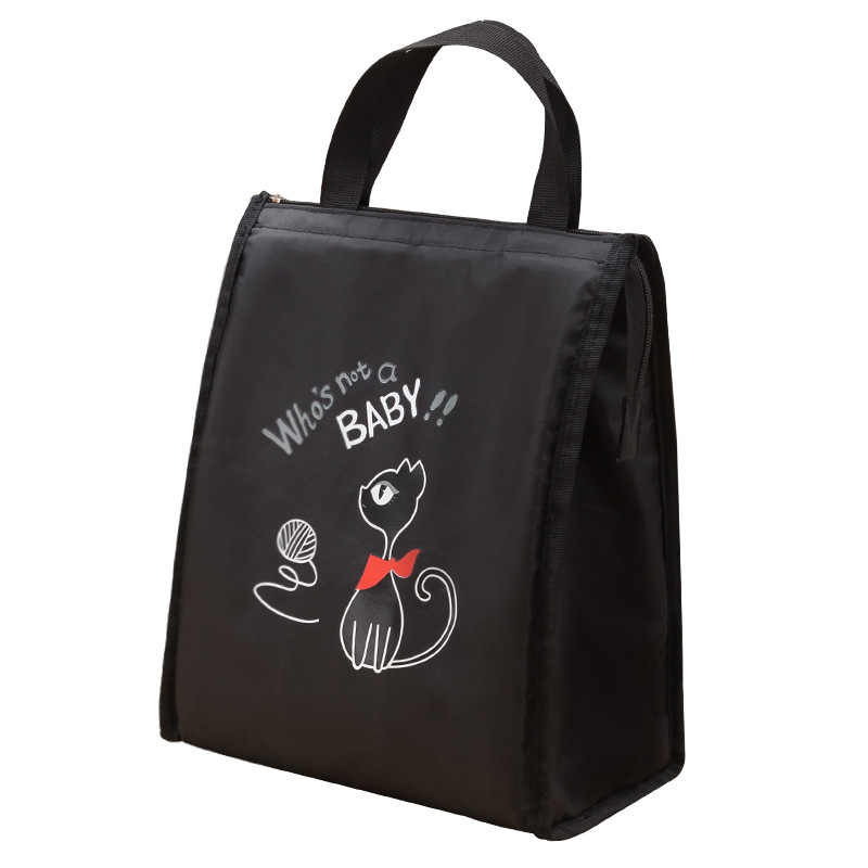 New thick aluminum foil large lunch box, insulated bag, simple hand-held lunch box bag with rice bag, portable lunch box bag Item Picture