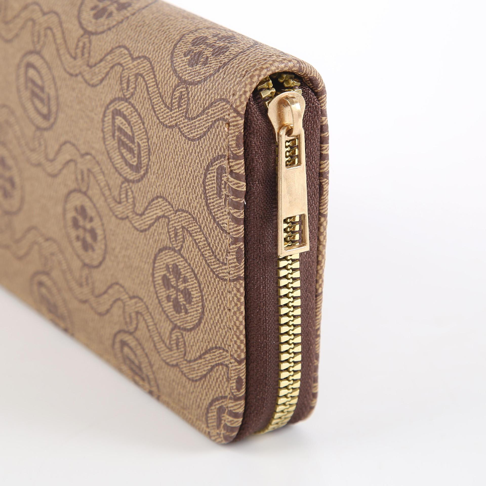 Simple and modern style long women's wallet, double-layer multi-purpose wallet, fashionable item, versatile, environmentally friendly and multi-functional Specification drawing