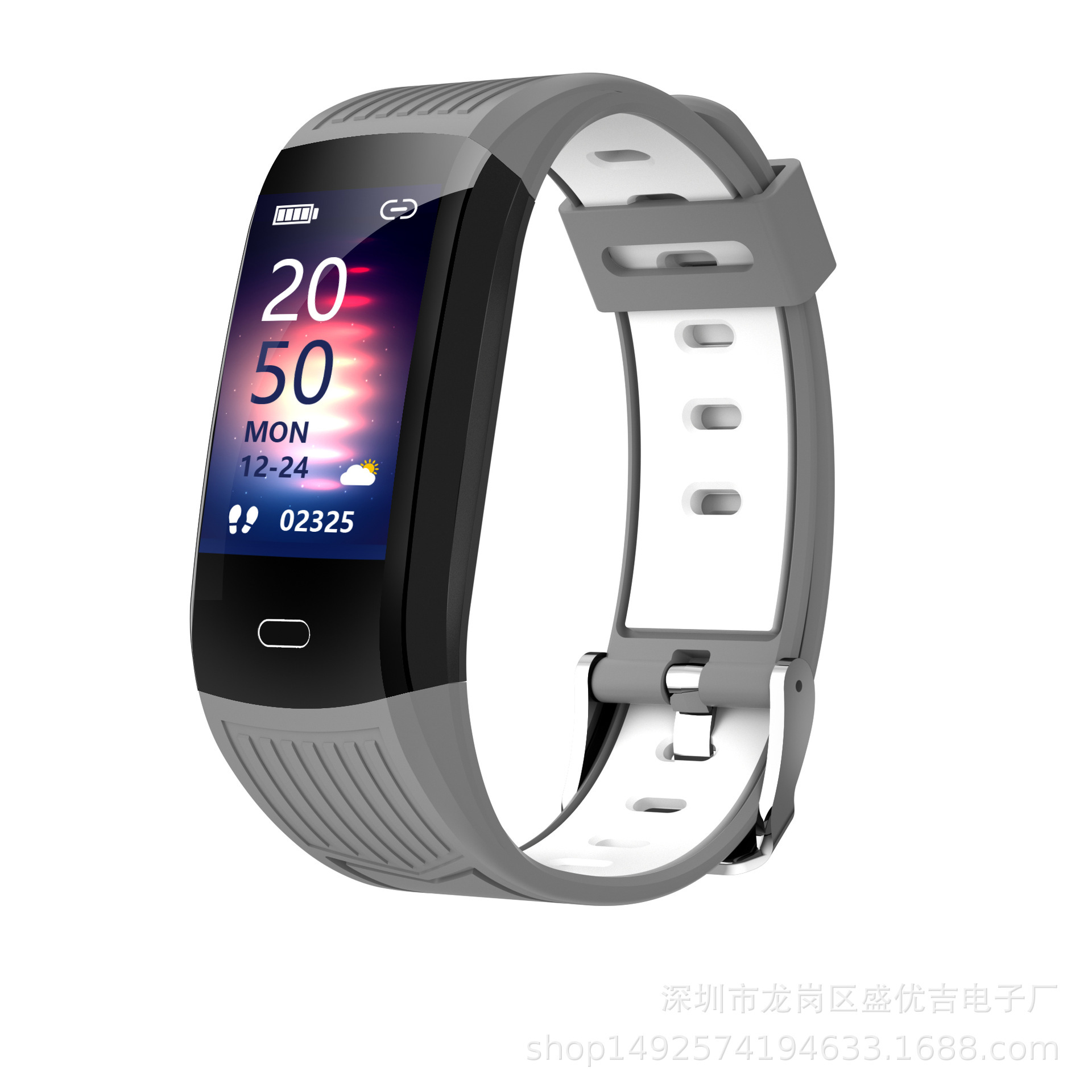 115Plus Smart bracelet Weather Customizable dial, dual-color strap, D20ZERO weather, music in 13 languages Specification drawing