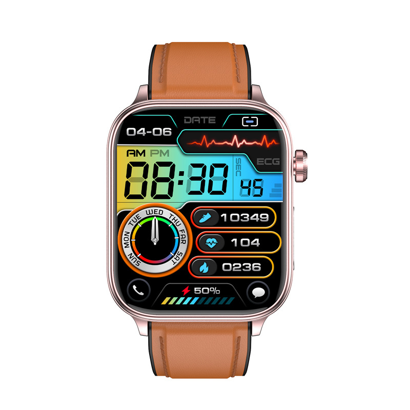 The new cross-border ET570 non-invasive blood glucose smartwatch features Bluetooth call, ECG, electrocardiogram function, blood oxygen, heart rate and blood pressure Application Scenario