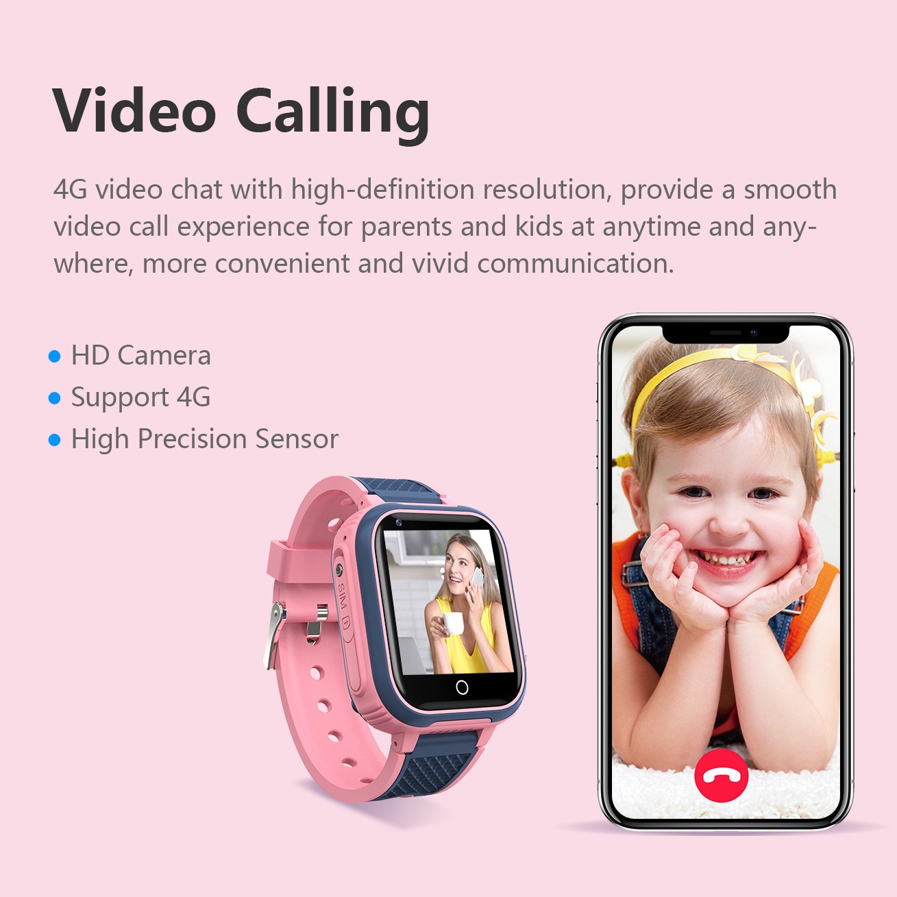 LT21 Cross-border 4G children's smartwatch phone Waterproof Photo video Call Primary School GPS anti-loss bracelet Specification drawing
