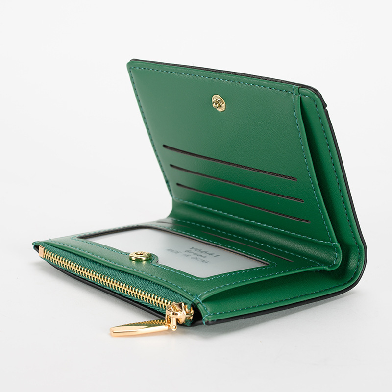 The 2024 new Korean-style multi-functional wallet with a zipper for women is compact, exquisite and ultra-thin. It is a card holder and ID bag details Picture