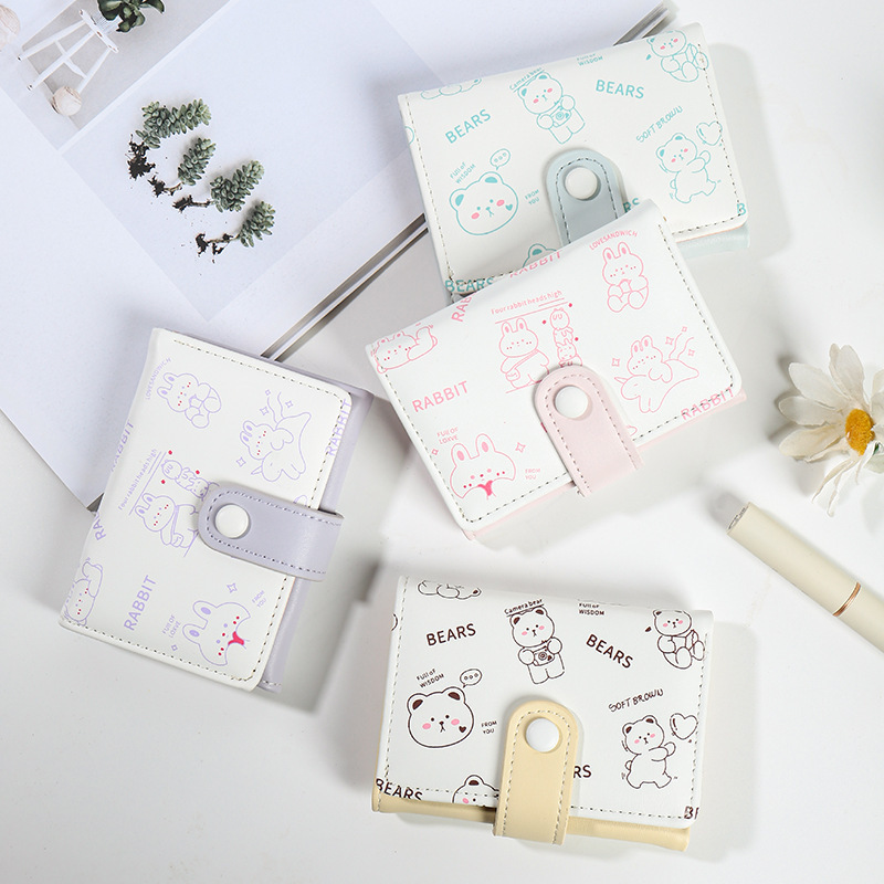 Korean version ladies' wallets, girls' wallets, short, cartoon, cute, multi-slot coin wallets, wallet, wholesale Specification drawing