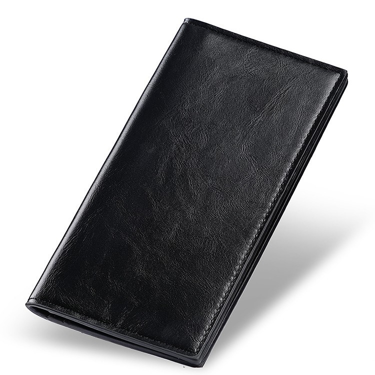 New Ailun manufacturer wholesale casual pu wallets for men, long oil-wax leather for export, new European and American wallets Item Picture
