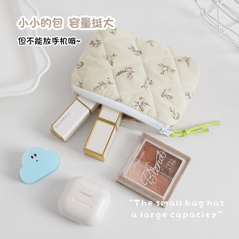 The new cartoon-quilted cotton-padded lipstick, cosmetics, small storage bag, coin purse and portable mini hand-held bag from Ailun Specification drawing