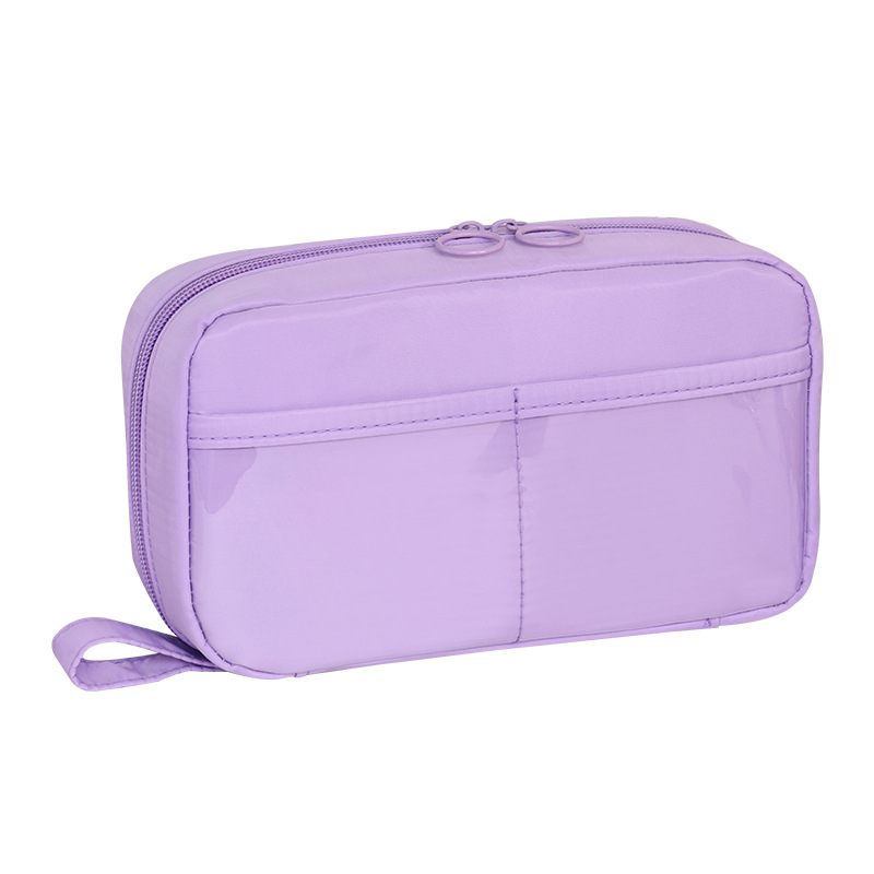 Cross-border 5-layer volcano pencil case, simple style pencil case for primary school students, large capacity, dirt-resistant stationery bag, ins style, high appearance level Item Picture