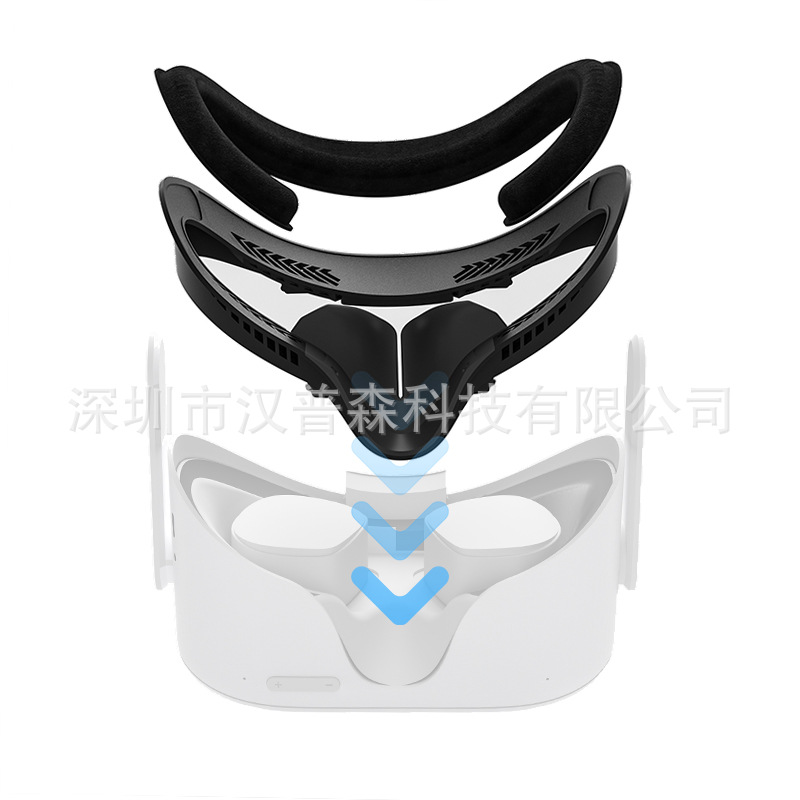 Suitable for Oculus quest2 eye mask breathable face VR replacement light blocking soft protective cover accessory stand Specification drawing