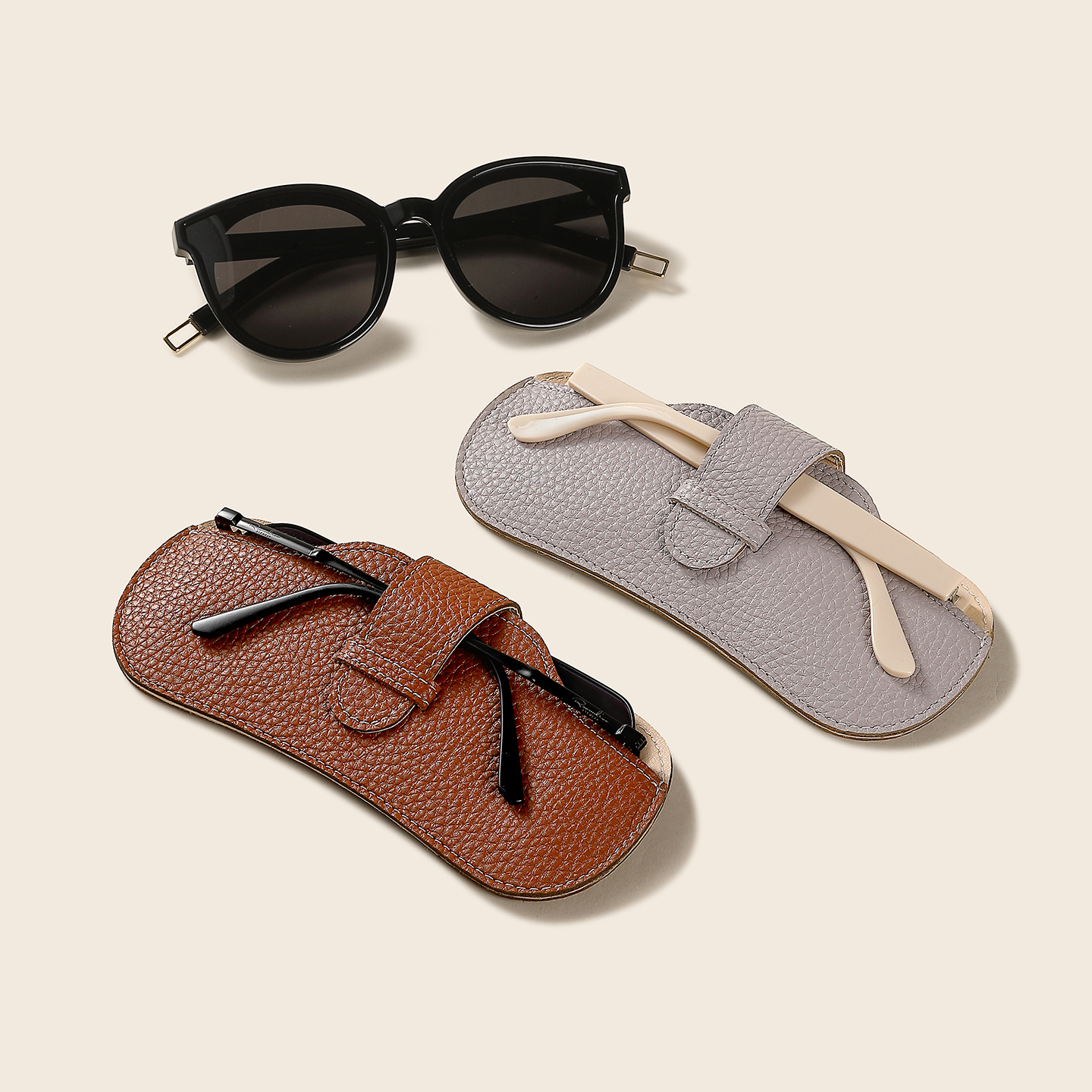 Portable glasses case, ins creative glasses box, pressure-resistant sunglasses storage bag, men's and women's myopia glasses protective case details Picture