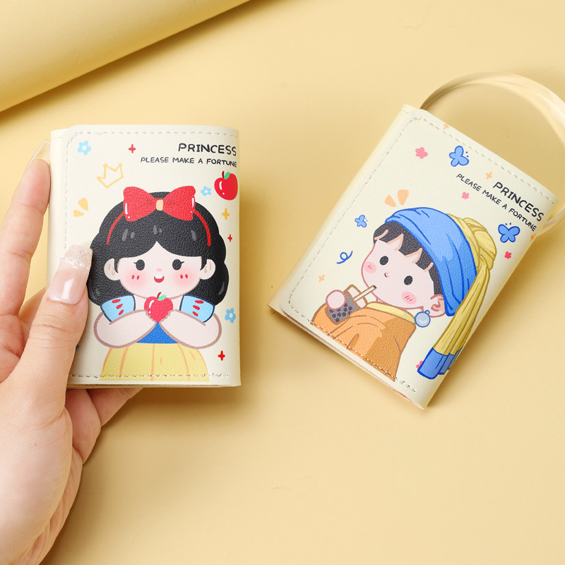 Pacha Dog pull-out card case for girls, cute anti-demagnetization card holder, multi-slot ID card storage bag, small student card holder details Picture