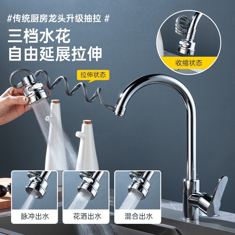 Cross-border universal extension faucet, water outlet foaming device, washbasin joint, anti-splash magic tool, universal full figure