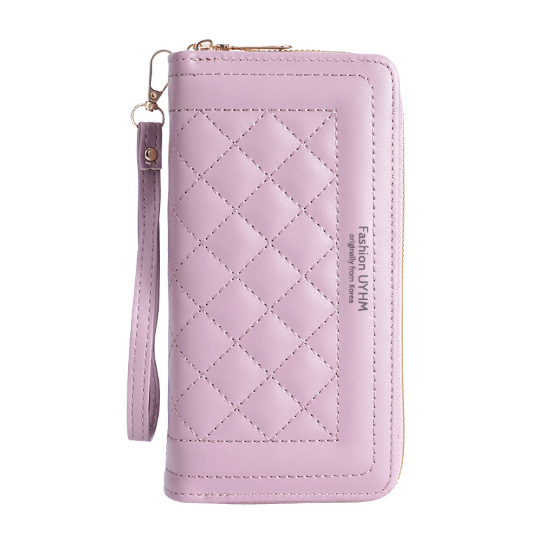 Wallet Women 2023 New Long style Korean-style casual phone bag for ladies, double zipper wallet, large capacity card case Item Picture