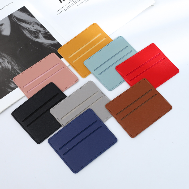 Credit card, ID photo, card case, wholesale leather loose change, card holder, pu mini lightweight business card holder details Picture