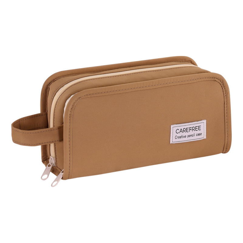 Simple pen case, large capacity, dirt-resistant, high-end transparent pen case for primary school students, stationery box, stationery bag, pencil case Item Picture