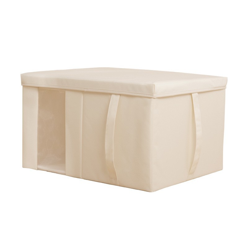 Zhixiangjia's new transparent storage box, windowed solid-color clothing organization box, household items, children's clothing storage box Item Picture