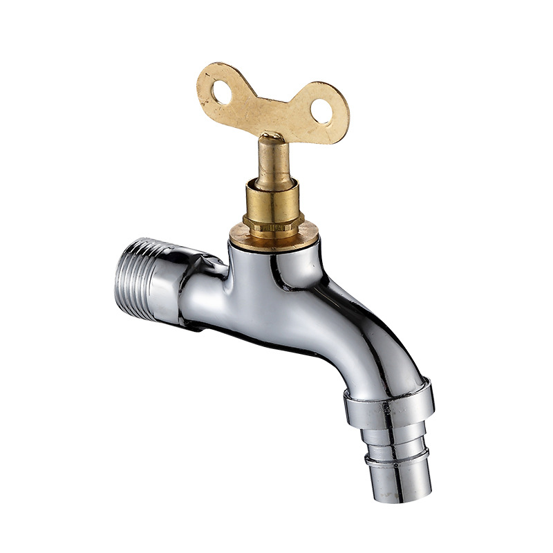 Morning Dew Outdoor anti-theft faucet, zinc alloy faucet with lock, 4-point single-cooling quick-opening faucet, household small faucet Item Picture