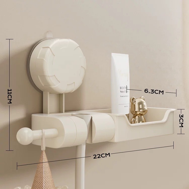 Suction cup showerhead stand, household bathroom children's showerhead, no drilling hook, adjustable showerhead base Application Scenario