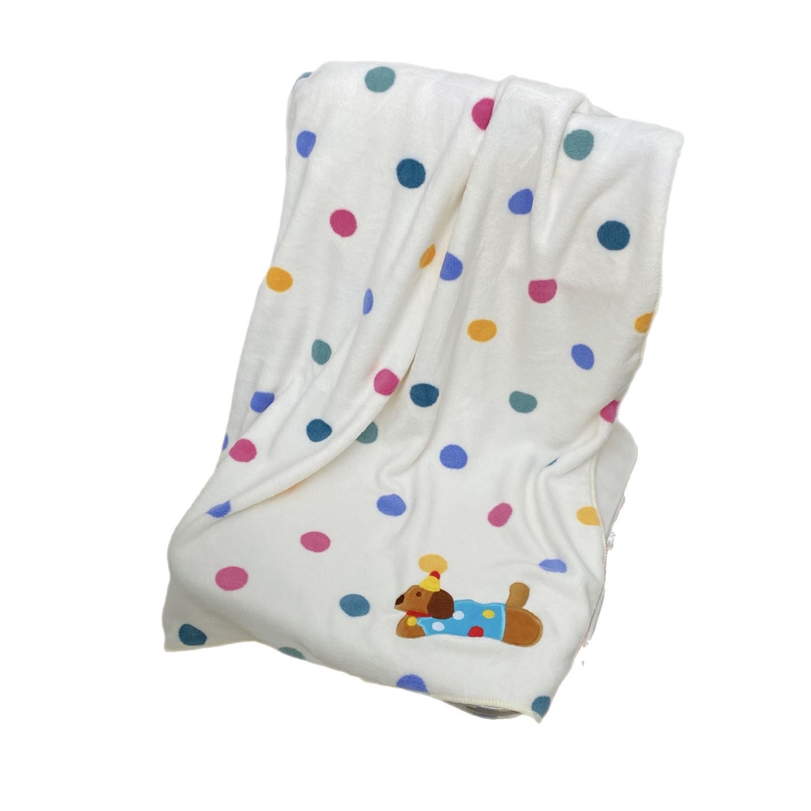 Soft and fluffy spotted dog bath towel, dry hair cap, suitable for bathing and wrapping, highly absorbent bathroom towel for girls Item Picture