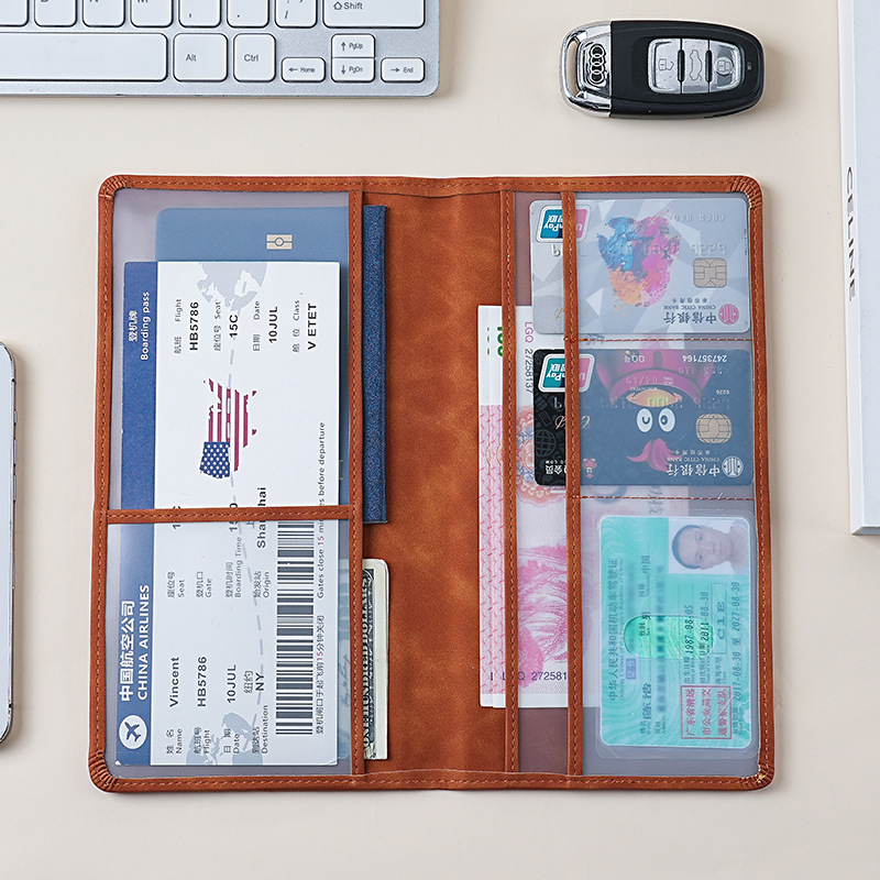 Ailun's new multi-functional PU car document and ID card holder for car registration and insurance holders Specification drawing