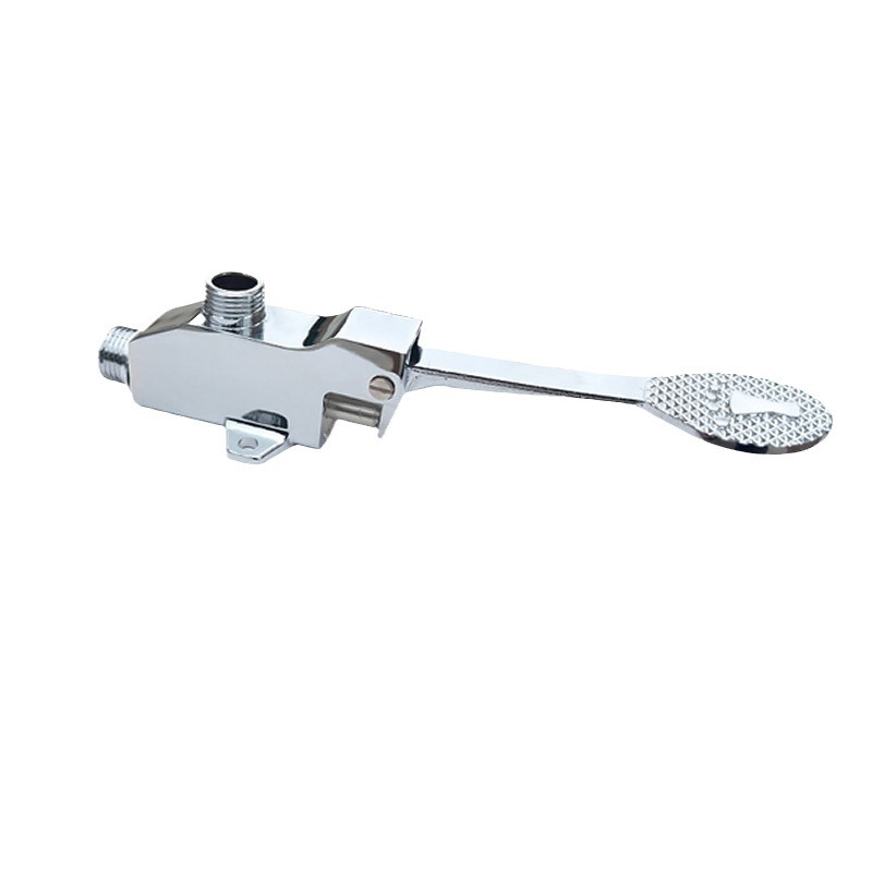 Foot-operated faucet, single cold switch for hospitals, all-copper food factory washbasins, laboratory foot-operated flush valve Item Picture