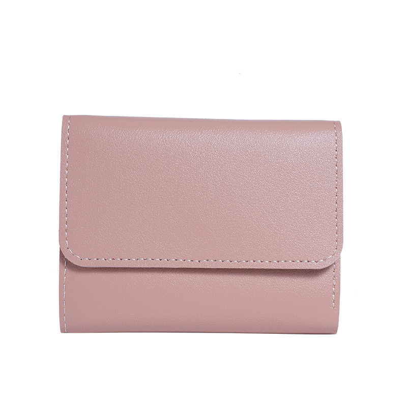 Simple and short ladies' wallet, student ticket clip, multi-functional card bag, 30% off loose change, ultra-thin smooth wallet Item Picture