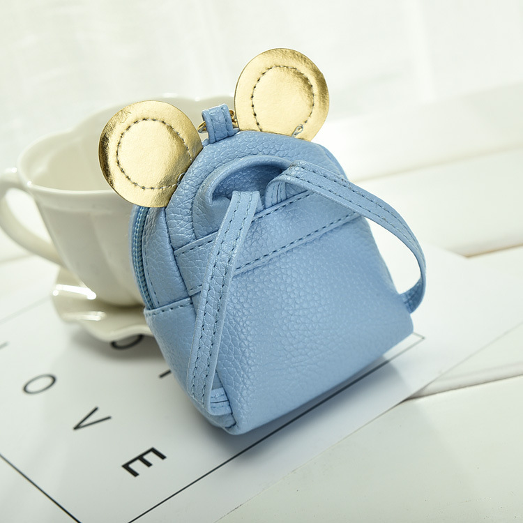 New cute key case, coin purse, riveted mini schoolbag, car key chain, pendant and ladies' wallet from South Korea Specification drawing