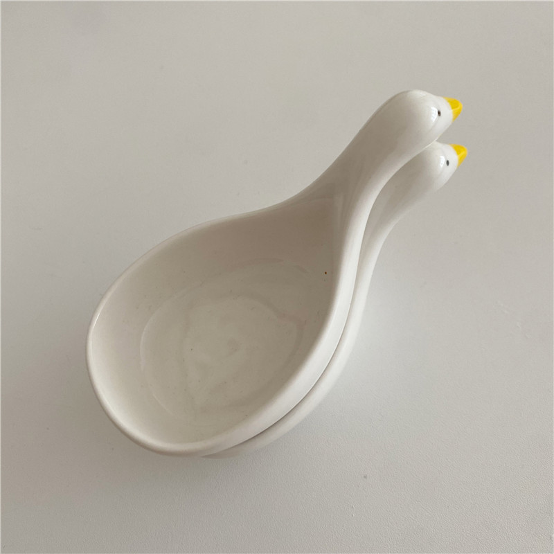 Cute little duck dipping sauce plate, InS-style creative three-dimensional ceramic small plate, cartoon seasoning plate, tomato sauce plate, vinegar plate Item Picture