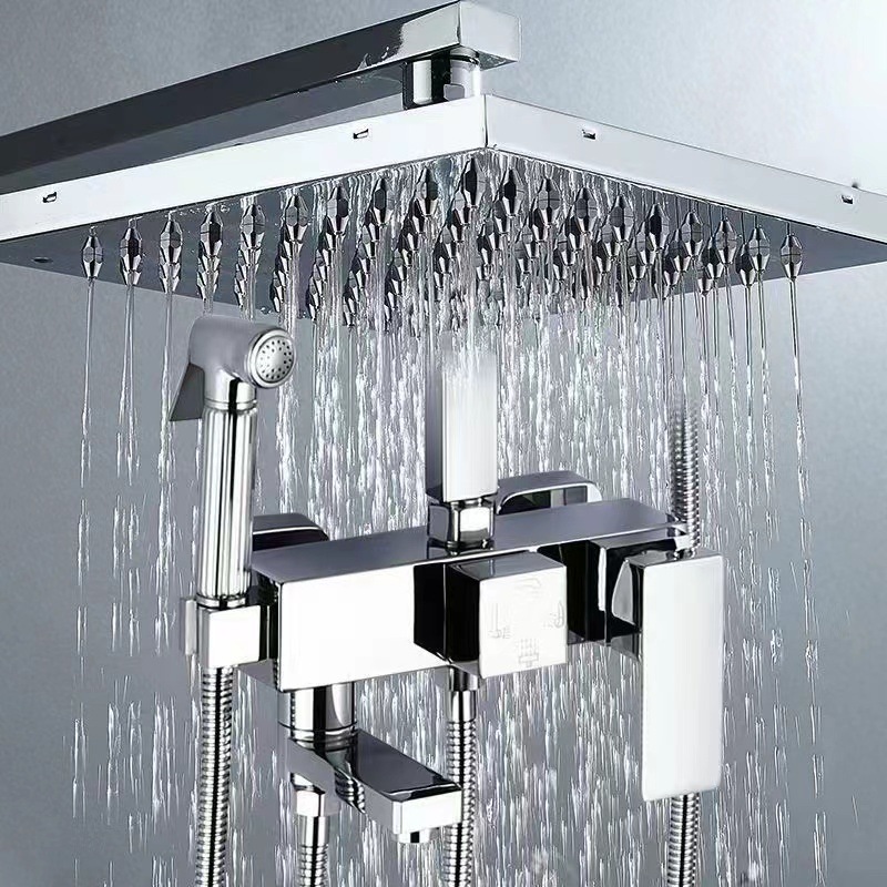 Shower head set, household constant-temperature copper body, bathroom, shower, rain shower, bath, water faucet, pressure-increasing nozzle full figure