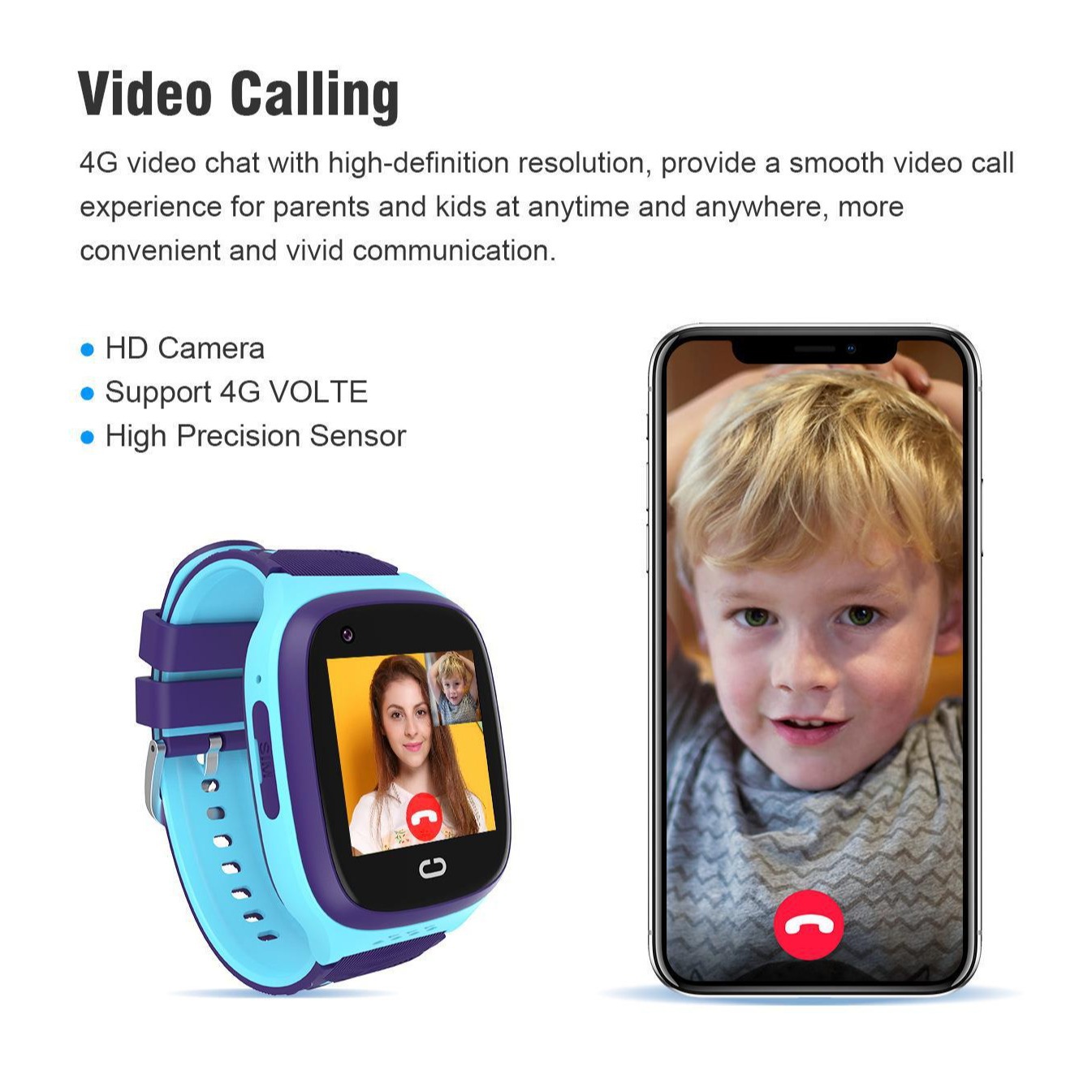 Cross-border children's smartwatch 4G video Primary school Boys and girls GPS positioning Foreign Language Version LT31 Children's Smartwatch Specification drawing