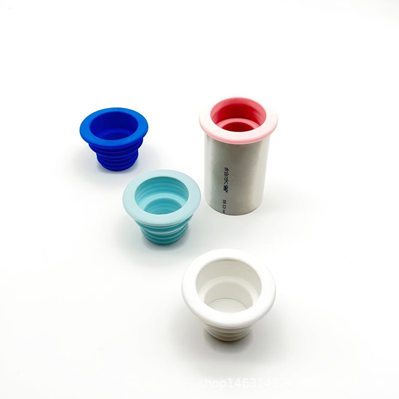 Anti-odor sealing ring for sewer pipes, silicone sealing plug for kitchen washing machine drainage pipe joints, sewer pipes and floor drains Application Scenario