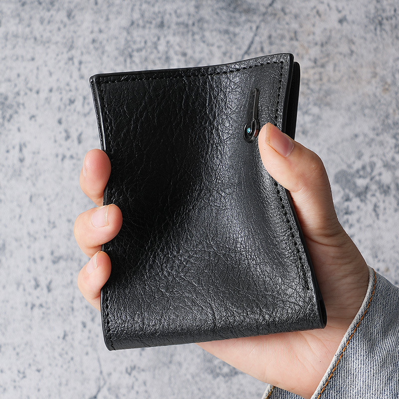 Men's wallets, business casual short leather wallets, cross-border bestsellers, wholesale in stock, casual short leather bags wholesale Specification drawing