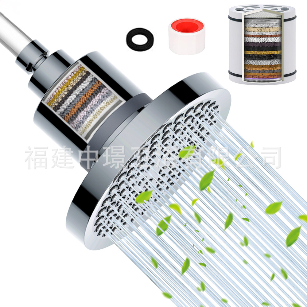 Amazon American-style concealed shower top spray 6-inch pressurized filter electroplated showerhead round bathroom showerhead Application Scenario