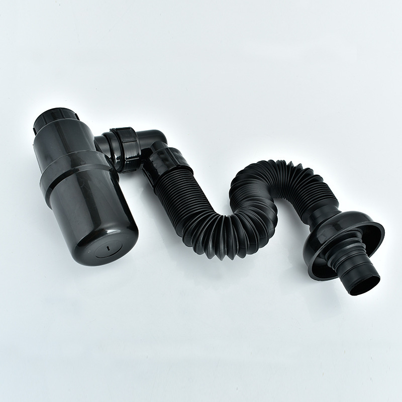 Washbasin drainpipe extension and lengthening pipe, bathroom household washbasin drainage pipe telescopic plastic hose accessories Item Picture