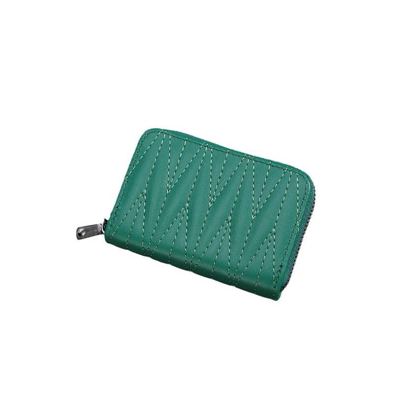 New women's wallet short solid color card bag 2024 Spring Wallet Cross-border zipper coin purse wholesale Item Picture