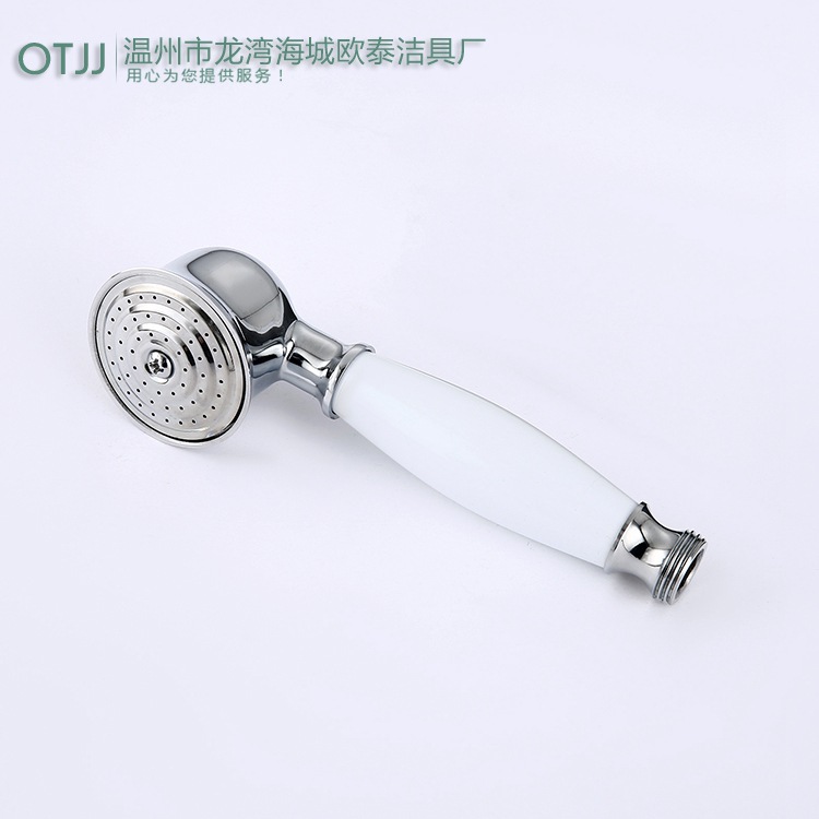 Wholesale of copper hand-spray electroplated and painted shower heads, vintage hand-held shower heads, and water heating accessories details Picture