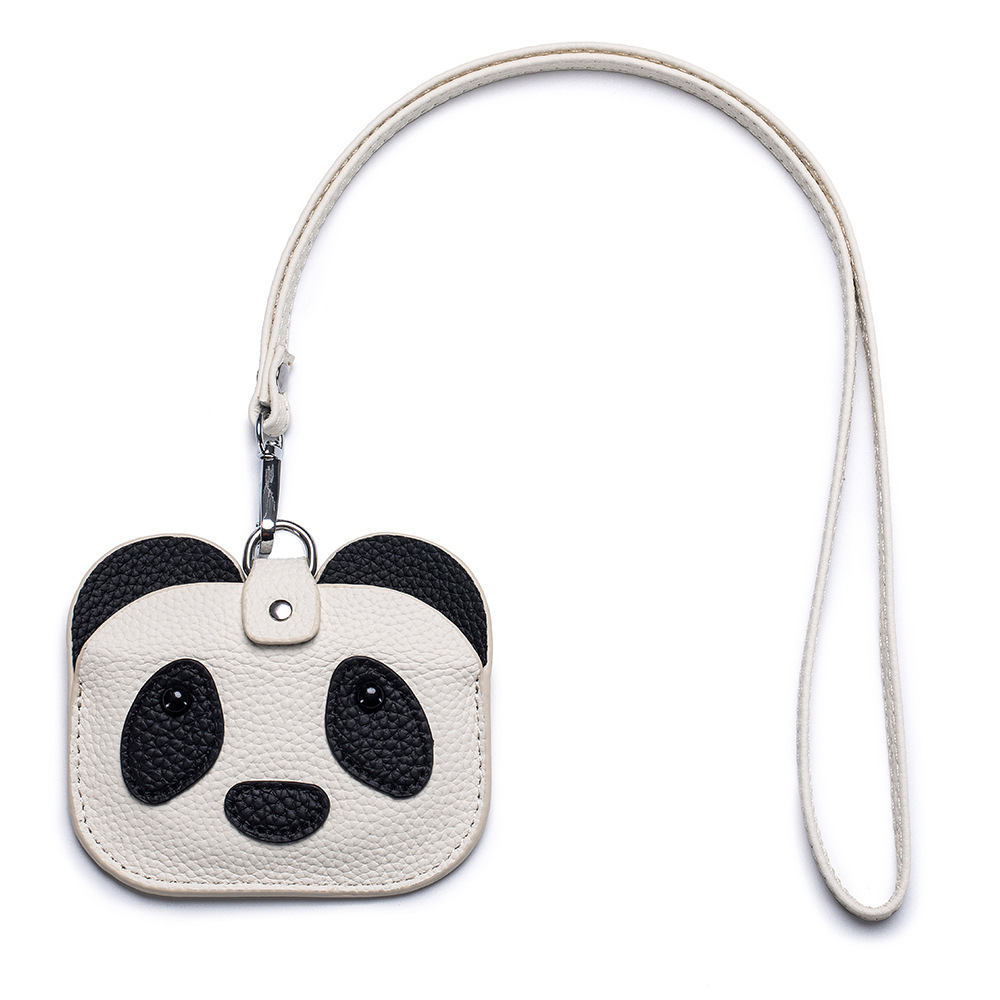 New creative Red Panda ID card case Portable neck card holder pu multi-functional neck loose change storage bag for women Item Picture