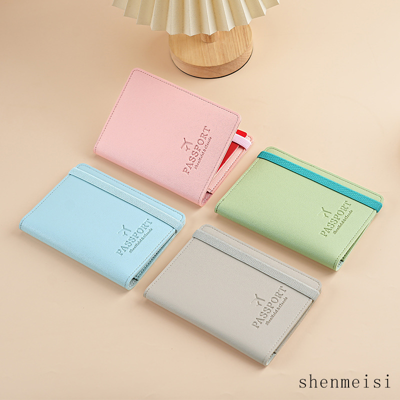 Hot-selling cross-border pu leather passport bag wallet, multi-functional passport holder, passport case