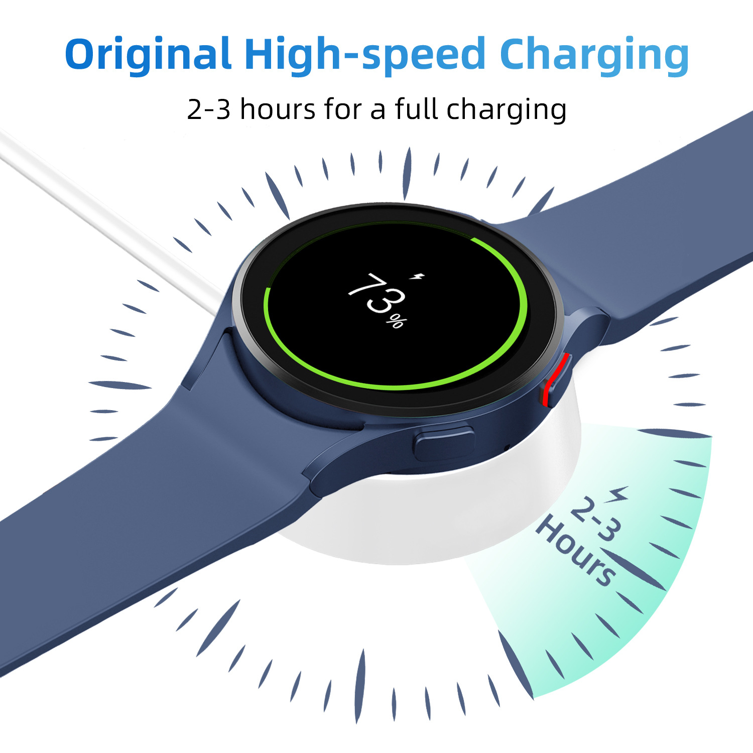 Compatible with Samsung active R850 magnetic charging cable Galaxy watch645 watch wireless charger Application Scenario