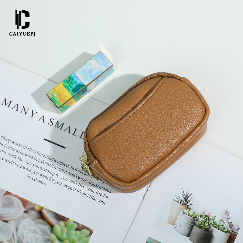 Cross-border style, simple and fashionable Korean-style small bag for women, new versatile ins hand-held small square bag, double layer coin purse Specification drawing