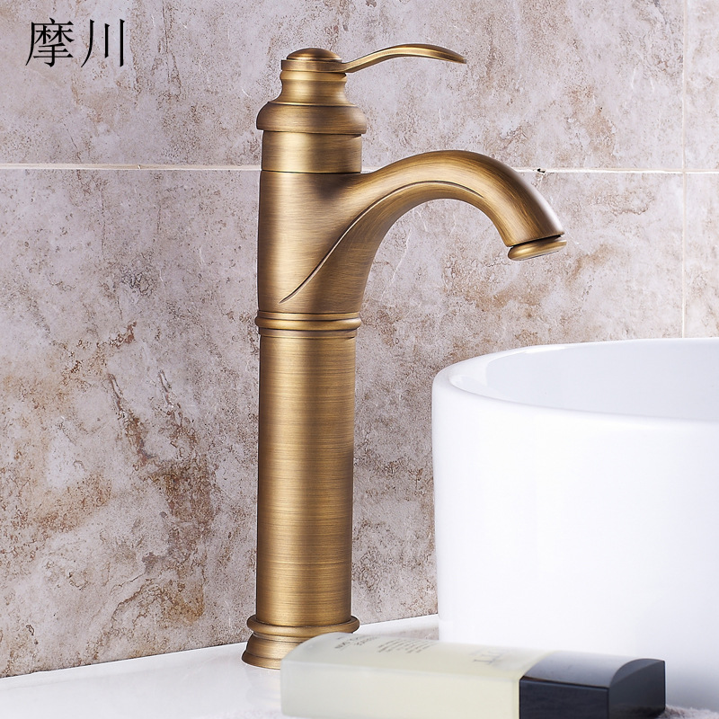 European-style brass antique low teapot, washbasin, faucet, cold and hot mixed water factory direct sales supply wholesale Specification drawing
