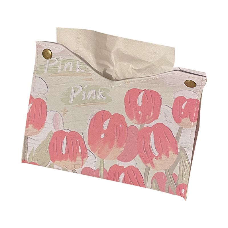 ins Home tissue box, living room tissue box, multi-functional storage, napkins, modern tulip tissue box, portable Item Picture
