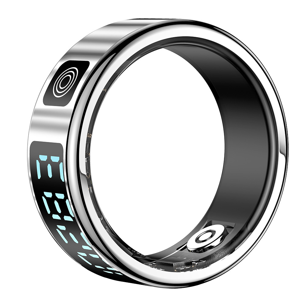Cross-border SR08 smart ring with display screen, touch page-turning ring, heart rate, blood oxygen, sleep ring, step counting and exercise Item Picture