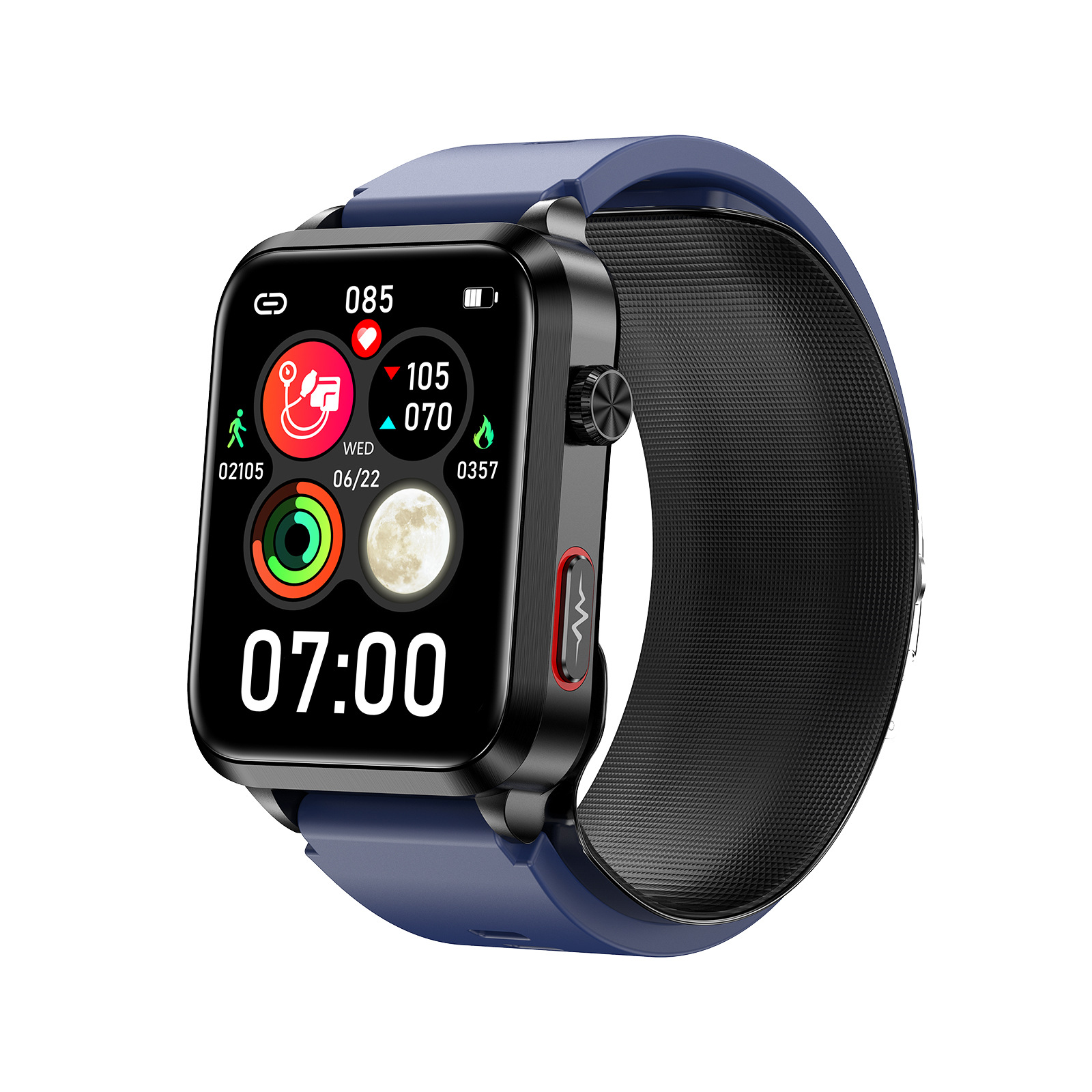 The new S11 health smartwatch features an air pump for precise blood pressure monitoring and voice broadcast ECG full figure