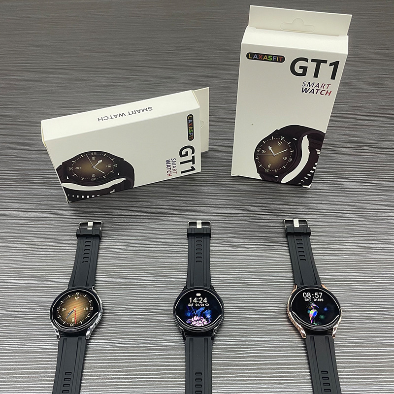 Shopee's GT1 smartwatch with a round screen is a bestseller. It features a heart rate, blood pressure, blood oxygen, fitness band, Bluetooth, and multi-language communication details Picture