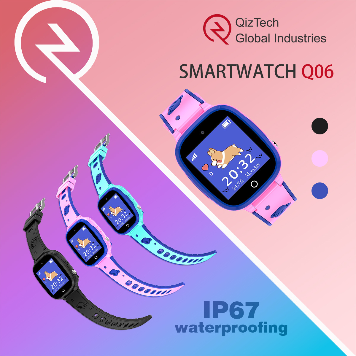 New cross-border children's smartwatch, smart, waterproof for both men and women, two-way SOS emergency call, precise positioning factory full figure